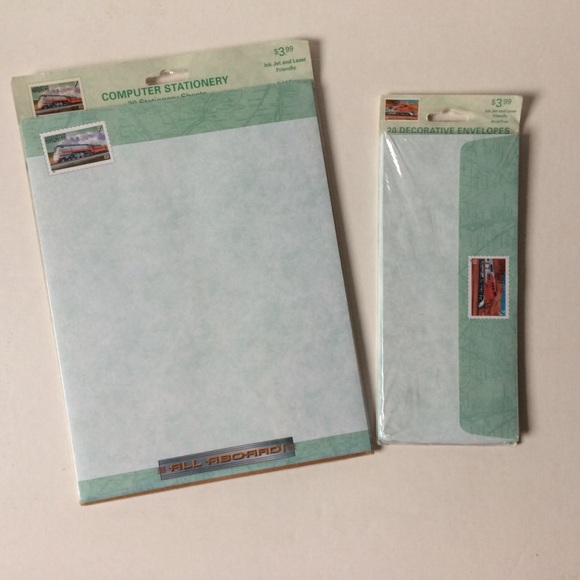Collectible Train 90’s stationery and envelopes - Picture 2 of 5